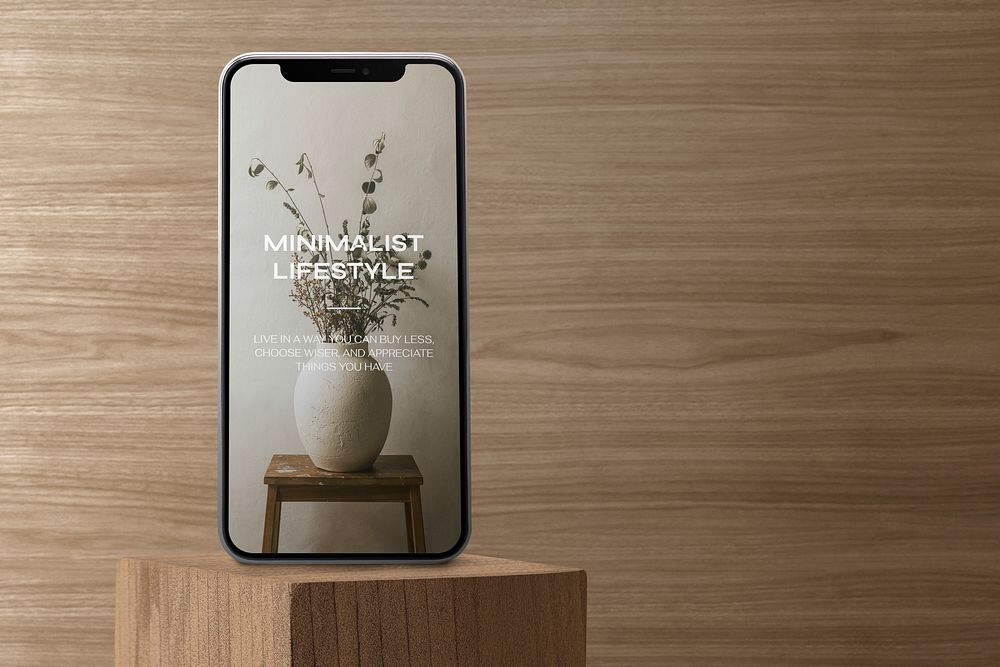 Mobile phone screen mockup, digital device psd