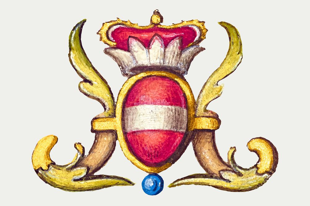 Gold filigree emblem vector victorian  