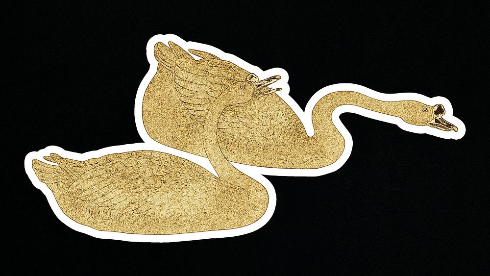 Golden goose sticker design element 