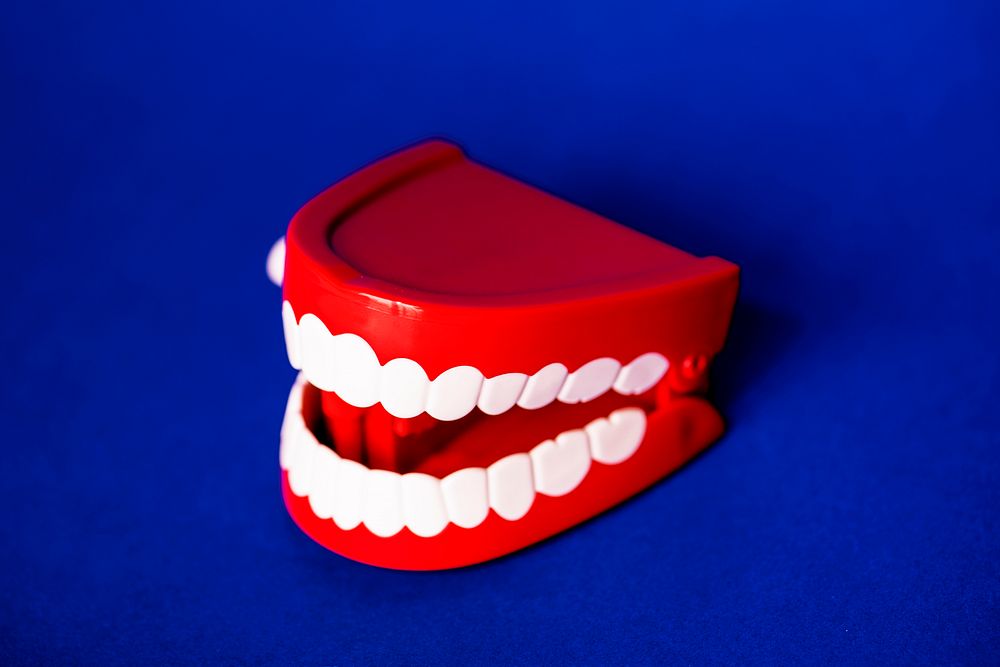 Wind up chattering teeth toy
