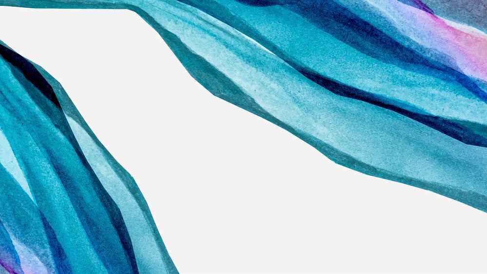 Blue border watercolor background vector abstract style