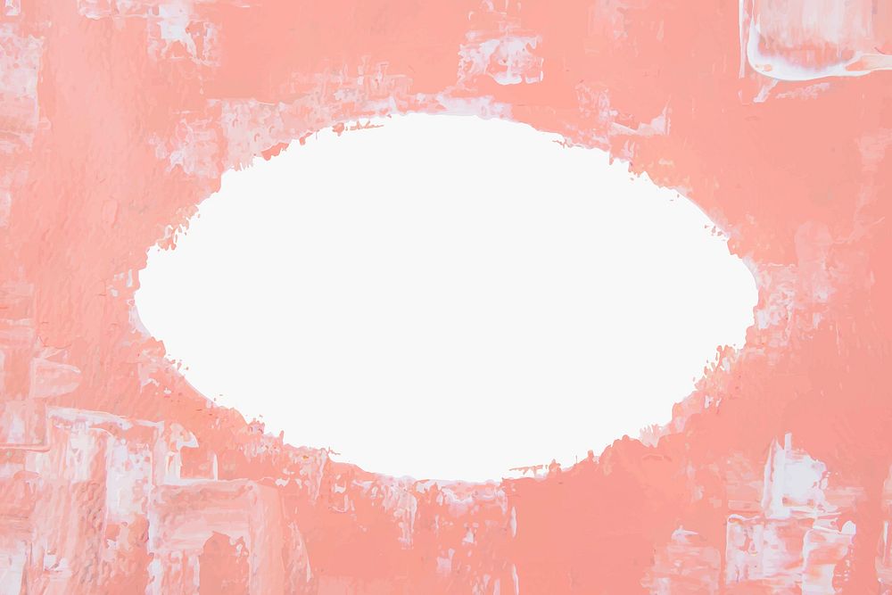 Frame vector background, pink acrylic paint texture wallpaper