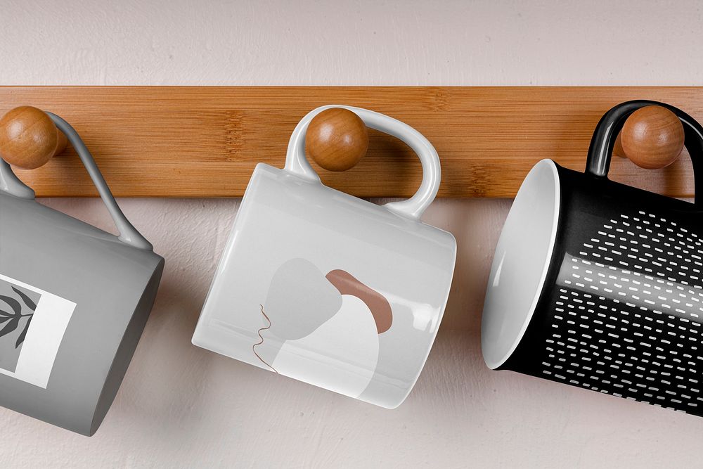 Coffee mug mockup, product design psd