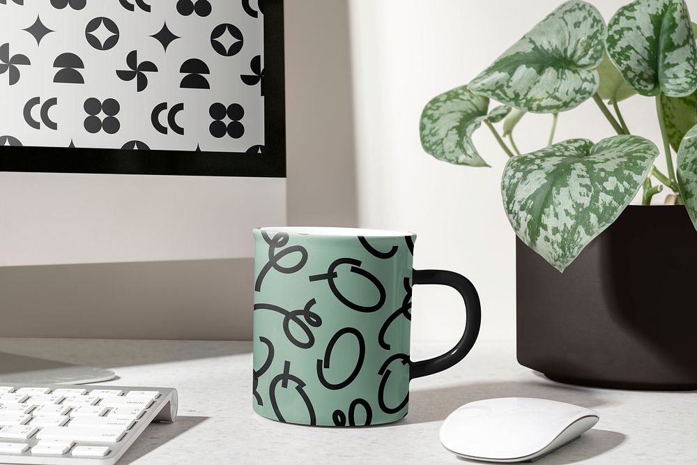 Abstract pattern coffee mug photo