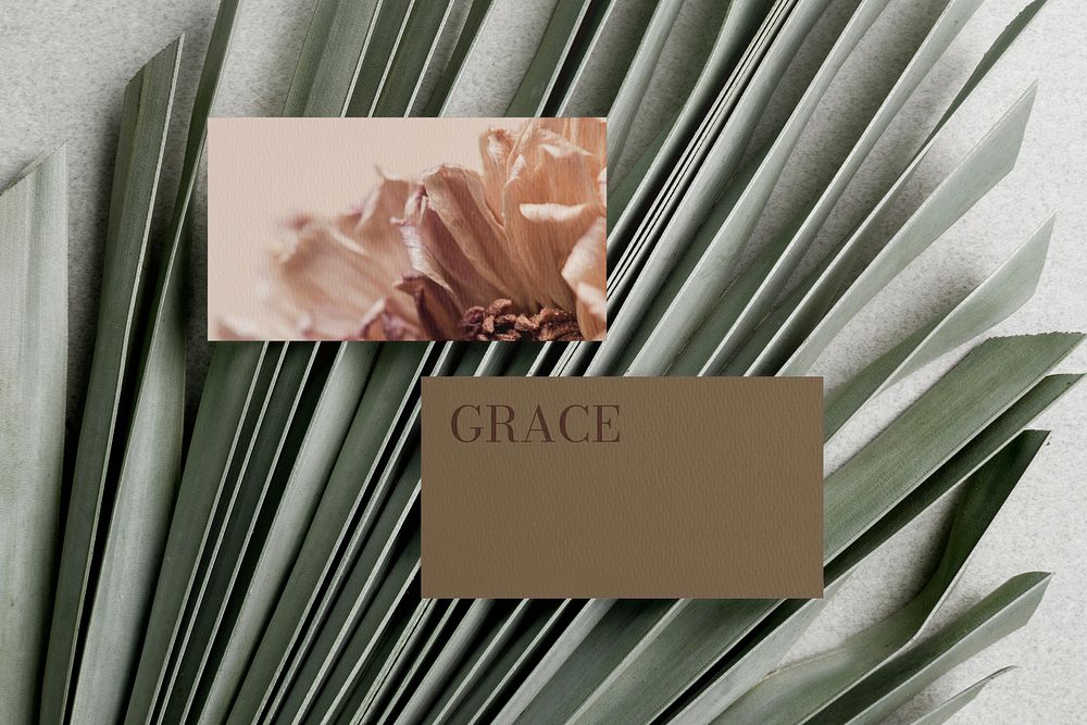 Floral aesthetic business card design