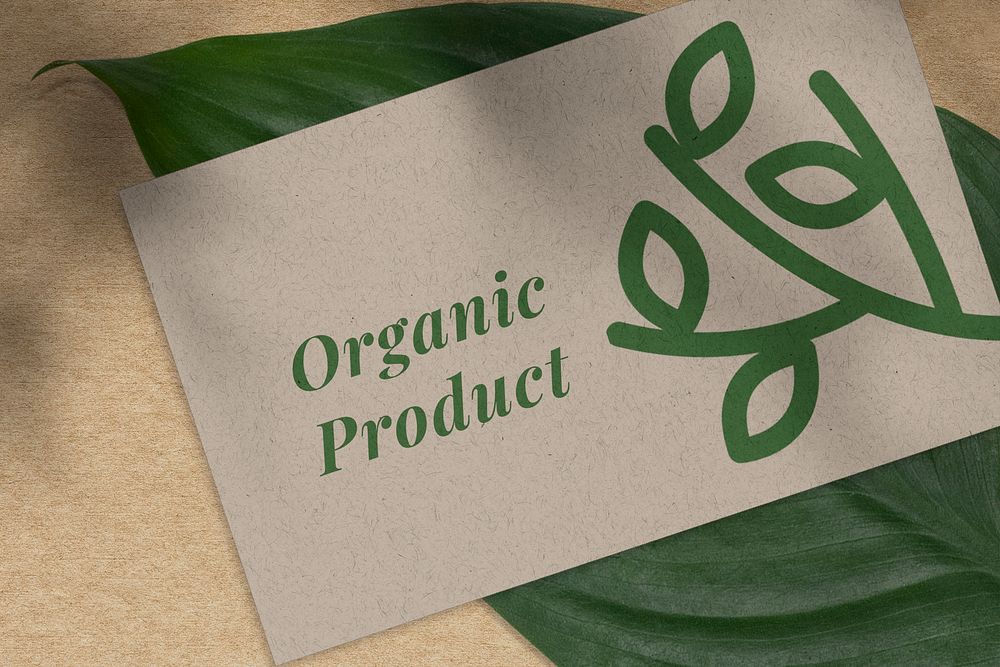 Organic business card mockup, editable design psd