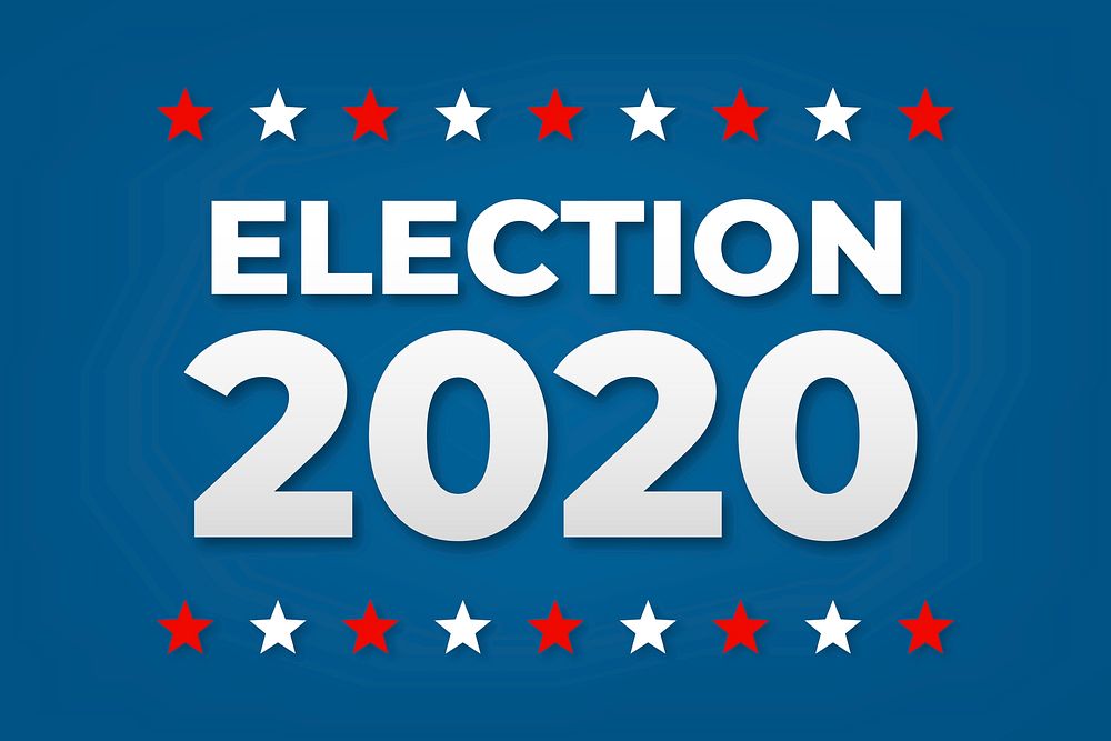 Election 2020 vector text typography word