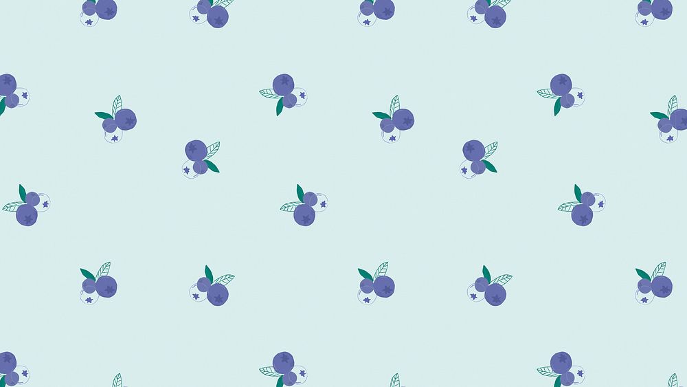 Vector seamless blueberry pattern pastel background