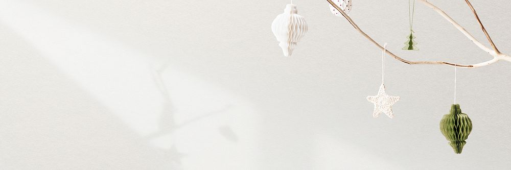 White Christmas social media banner with design space