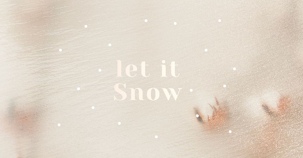 Let it snow Christmas greeting festive background