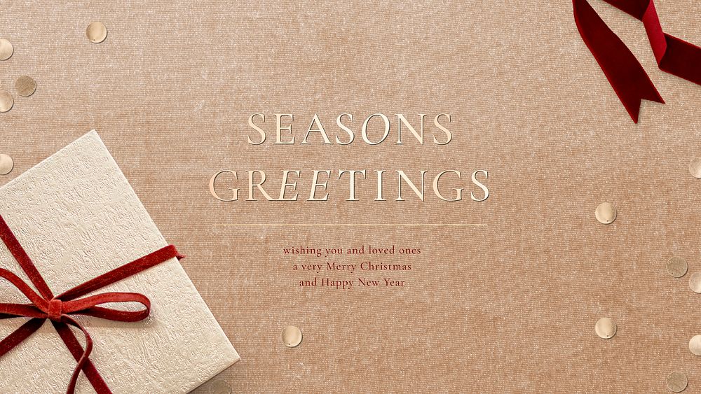 Season&rsquo;s greetings message Christmas social media banner background
