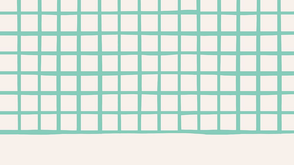 Plain green grid vector pattern on beige background
