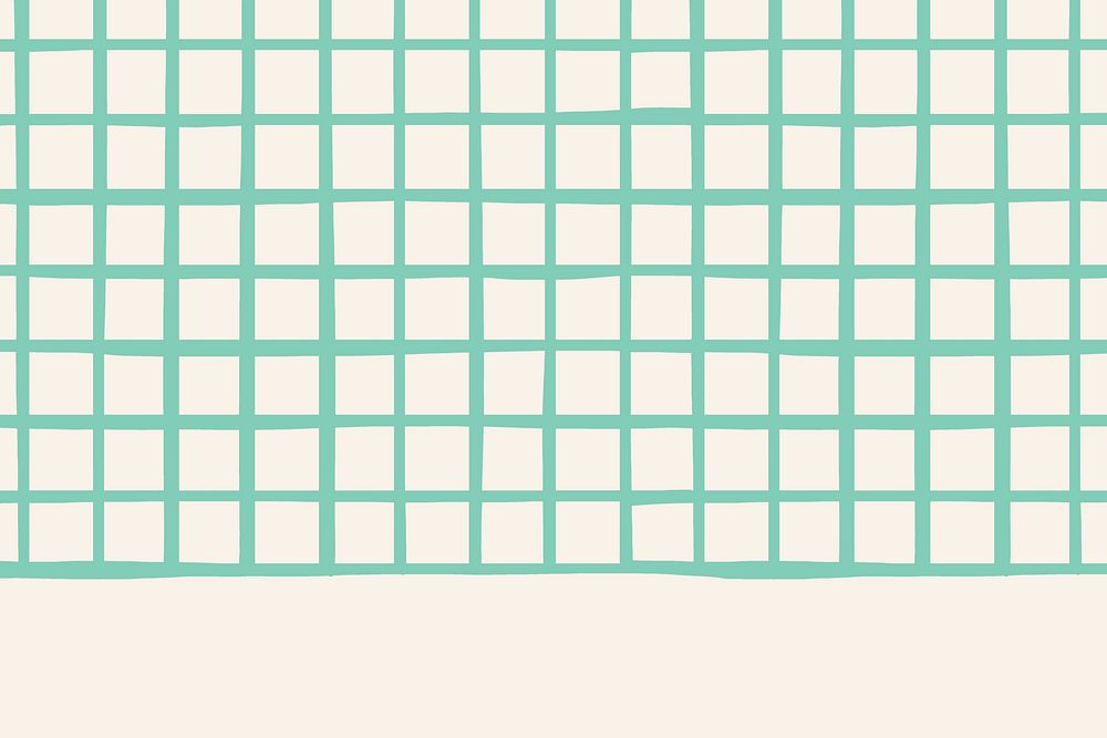 Plain green grid pattern on beige background