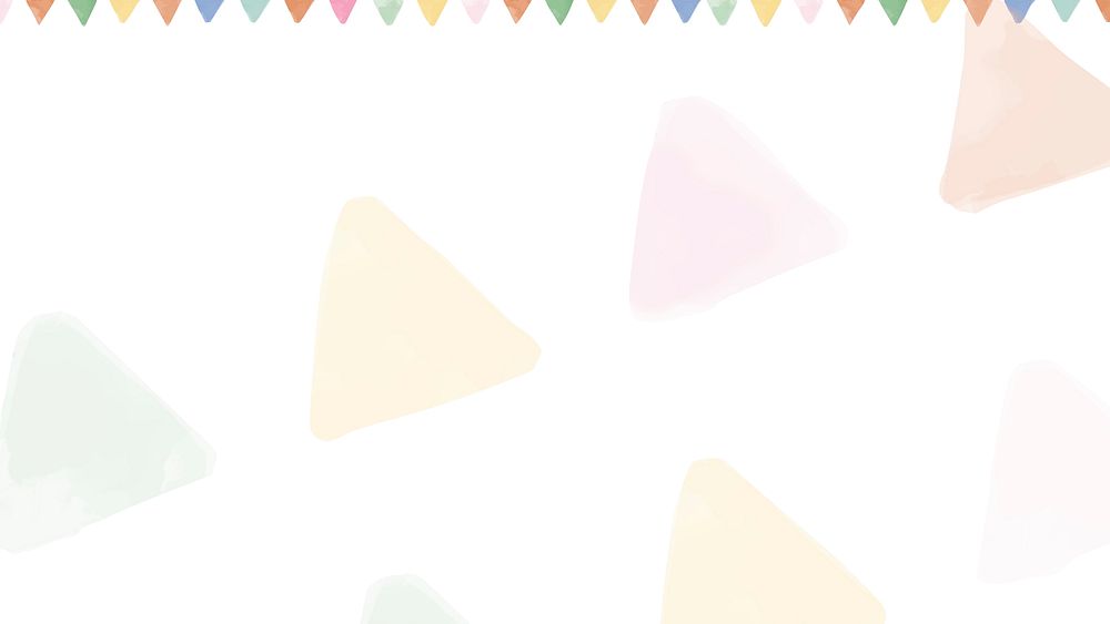 Pastel colorful psd triangle watercolor pattern background