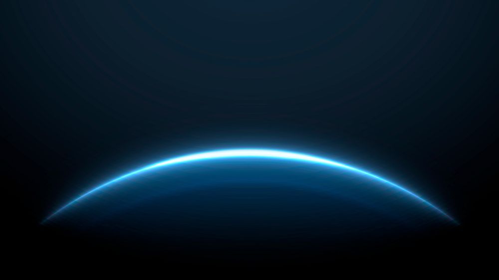 Minimal glow of the globe in dark wallpaper