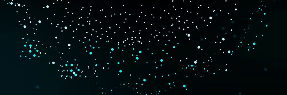 Technology particle dots digital corporate black background