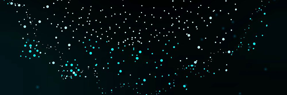 Technology particle dots vector digital corporate black background
