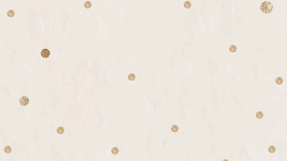 Gold dots blog banner vector beige background