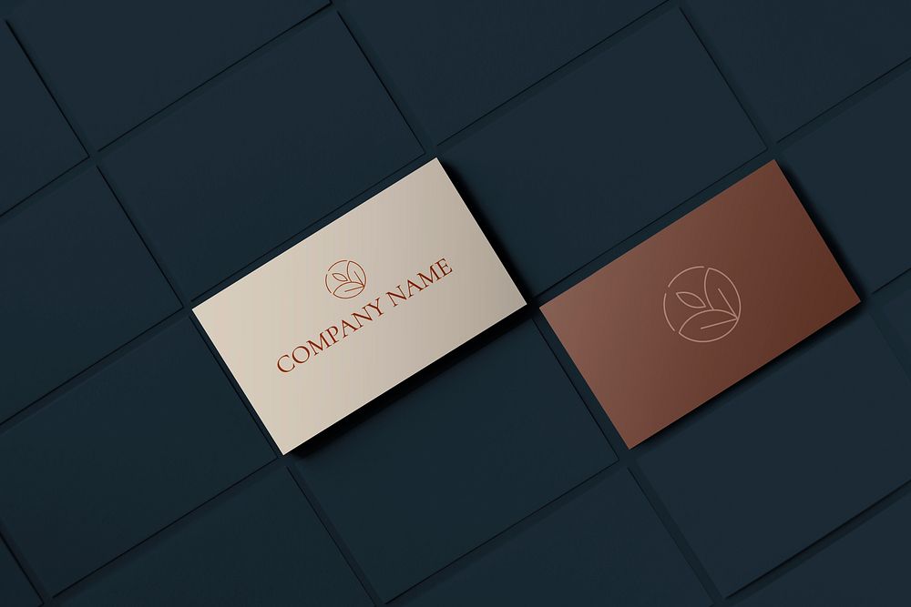 Business card mockup, editable design psd