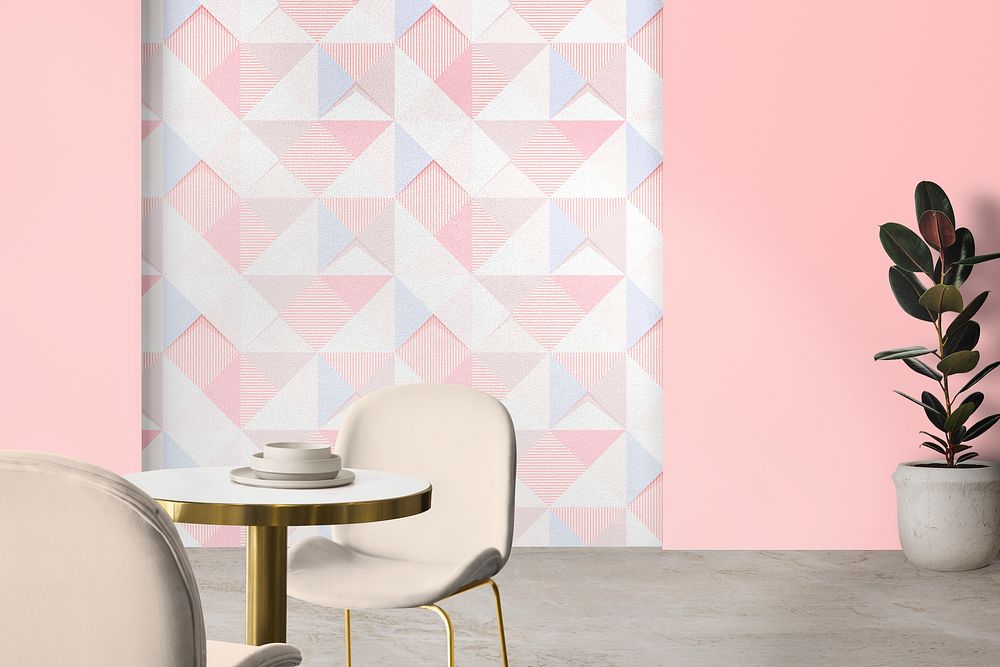 Wall editable mockup, dining room