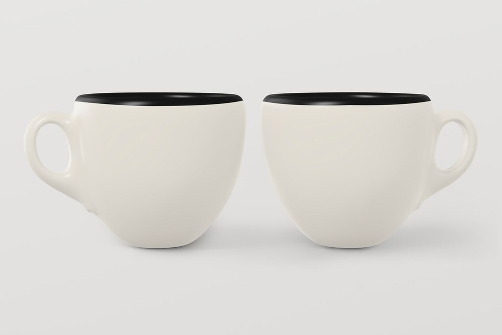 Off-white espresso cup, product design with blank space