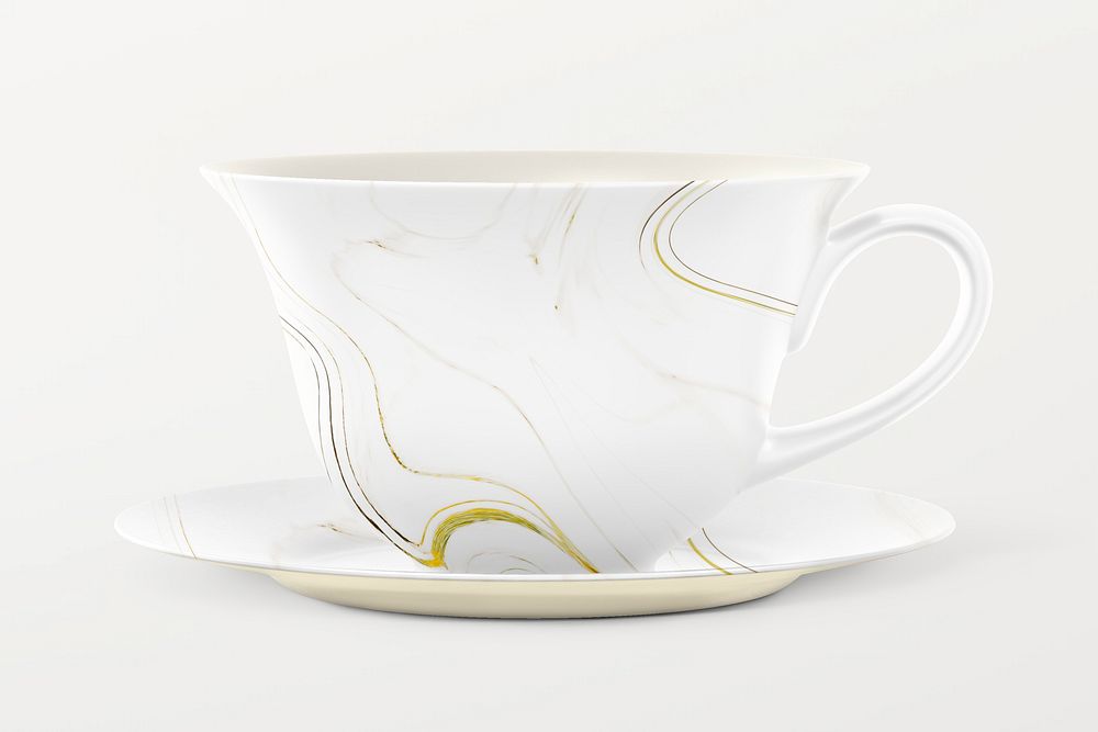 Aesthetic tea cup, saucer, product design