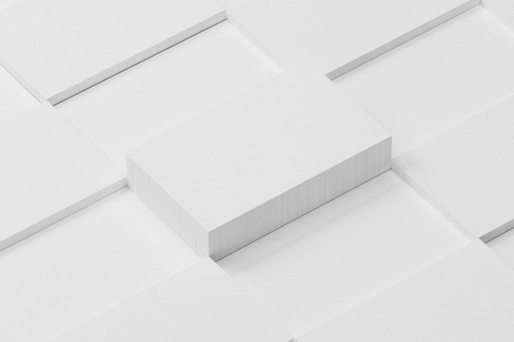 Business card, white 3D rendering design