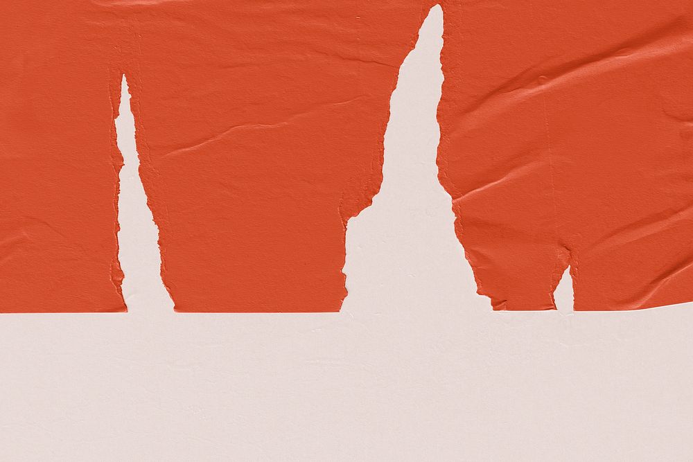 Ripped paper background, orange border design