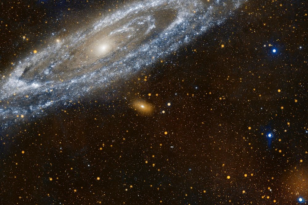Spiral galaxy background, outer space, HD image