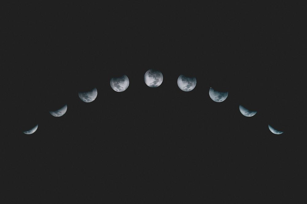 Moon phases collage element, astronomy | Premium PSD - rawpixel