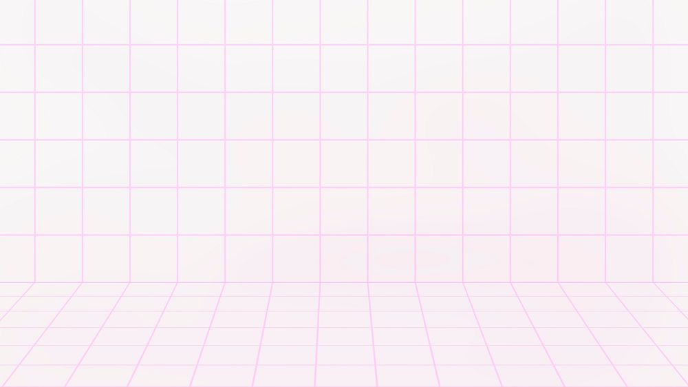 Pink grid desktop wallpaper, wall floor corner design