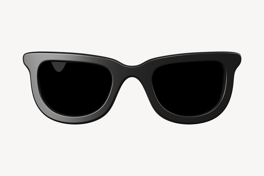 Black sunglasses, 3D rendering design