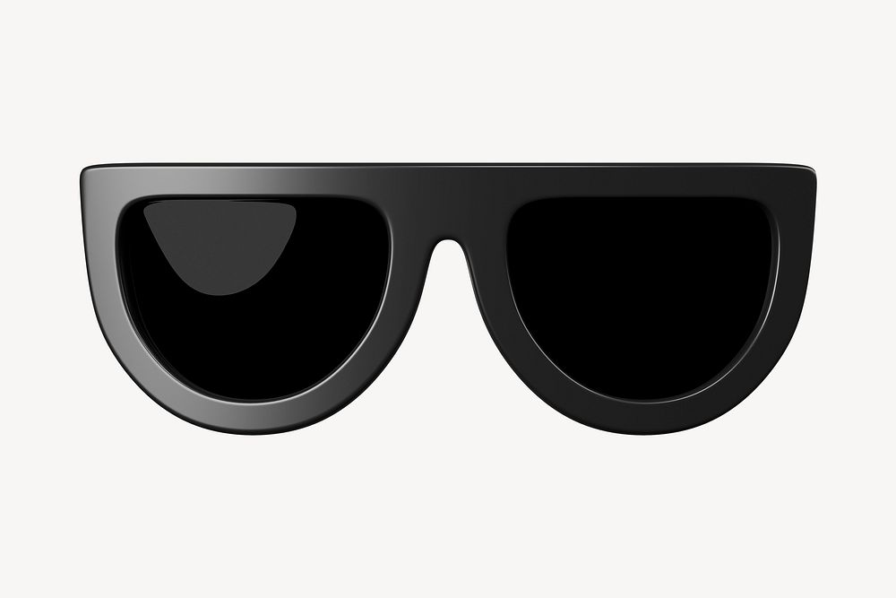 Black sunglasses, 3D rendering design