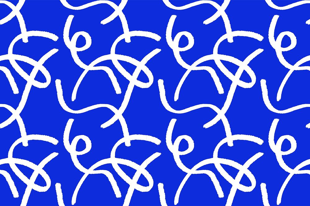 Abstract doodle line pattern background, blue design