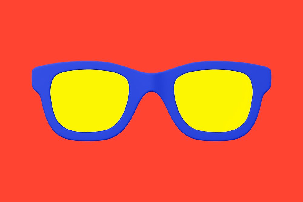 3D retro sunglasses, Summer fashion psd