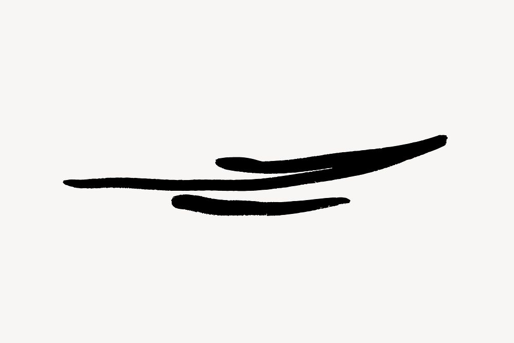 Squiggle line ink brush, abstract design