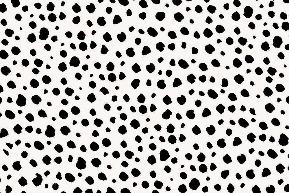 Doodle dots pattern background, black and white design