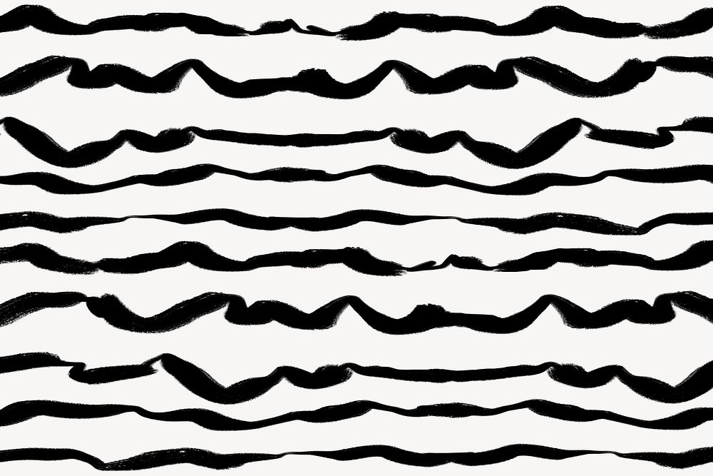 Lines doodle background, black and white design