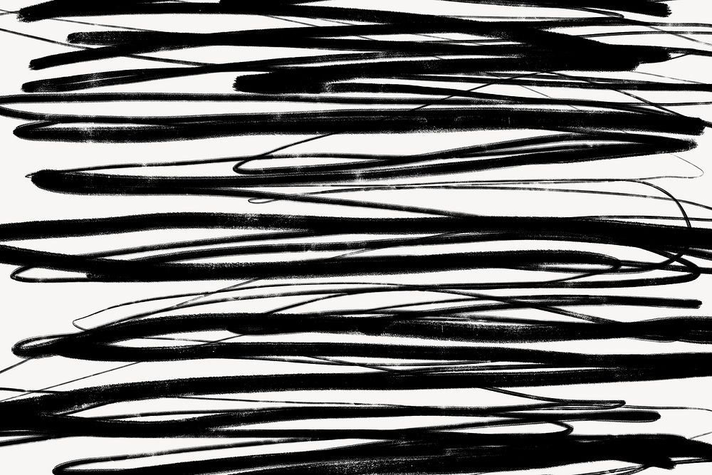 Squiggle doodle background, black and white design