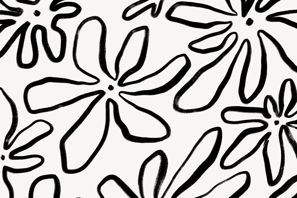 Flower pattern background, simple design psd