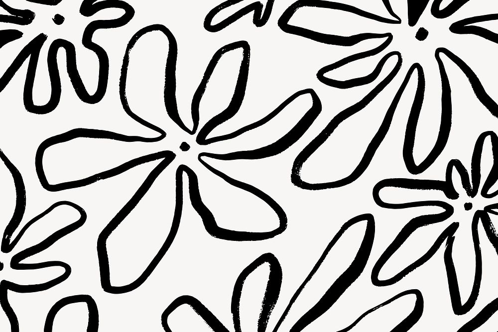 Flower pattern background, simple design vector