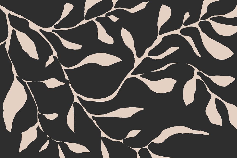 Abstract leafy pattern background, botanical design 