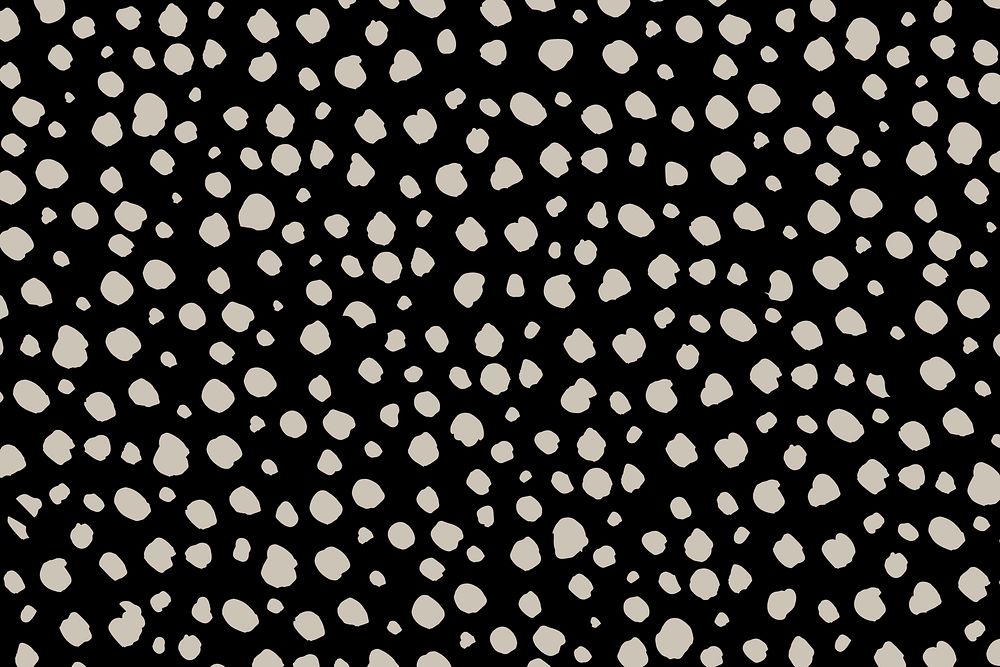 Doodle dots pattern background, black & beige design vector