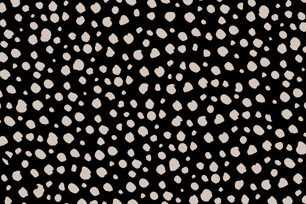 Doodle dots pattern background, black & beige design