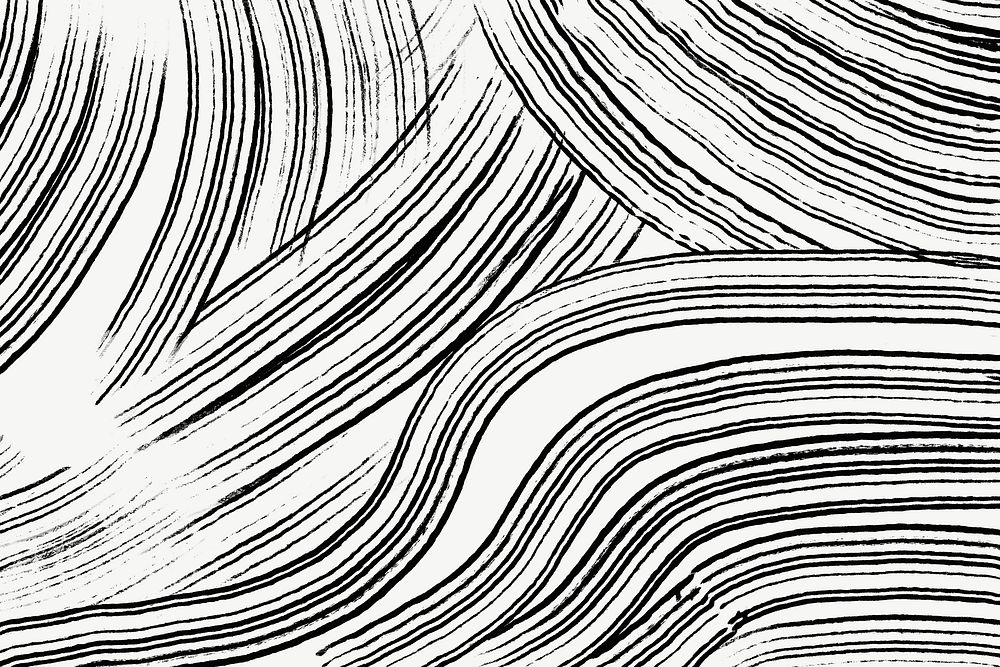 Abstract brush smear background, black and white design