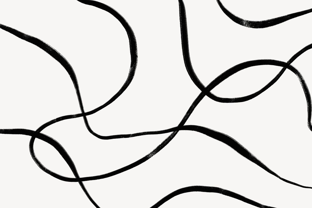 Abstract lines background, black and white design psd