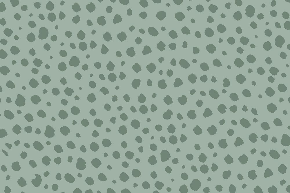 Doodle dots pattern background, green design vector