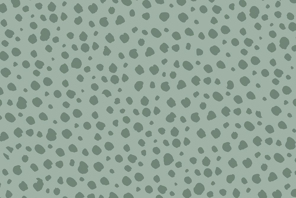 Doodle dots pattern background, green design psd
