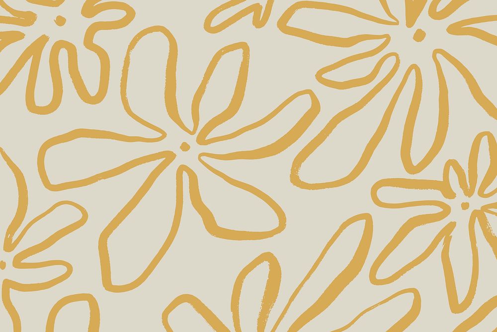 Yellow flower pattern background, floral design