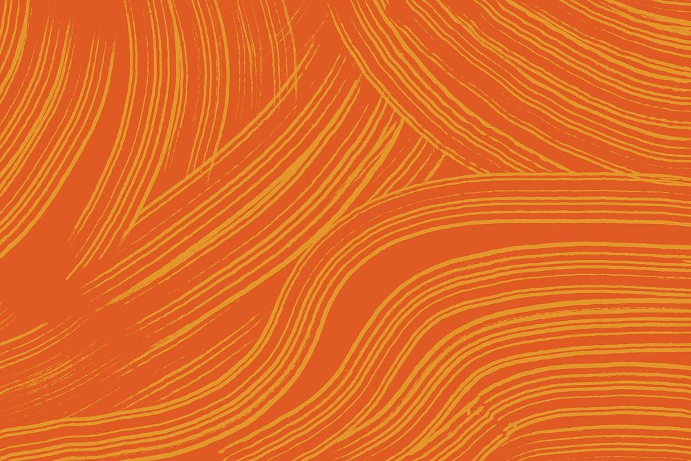 Abstract brush smear background, orange design